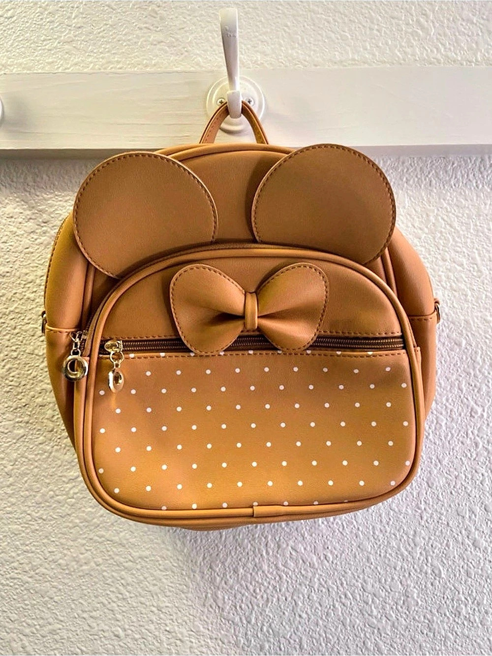 Brown Polka Dot Backpack NWT